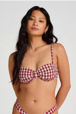 Amalfi voorgevormde strapless beugel bikinitop - rood