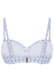 thumbnail: Hunkemöller Amalfi voorgevormde strapless beugel bikinitop met print - blauw