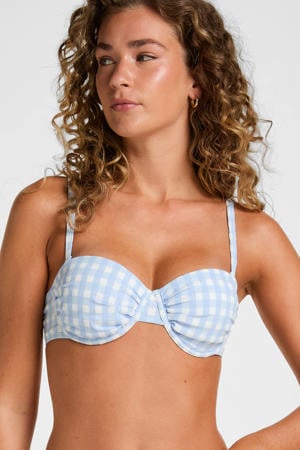 Amalfi voorgevormde strapless beugel bikinitop - blauw