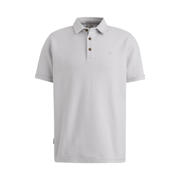 thumbnail: Witte heren Cast Iron regular polo van katoen met effen, korte mouwen en knoopsluiting