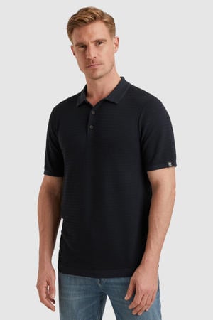regular polo met ingebreid patroon