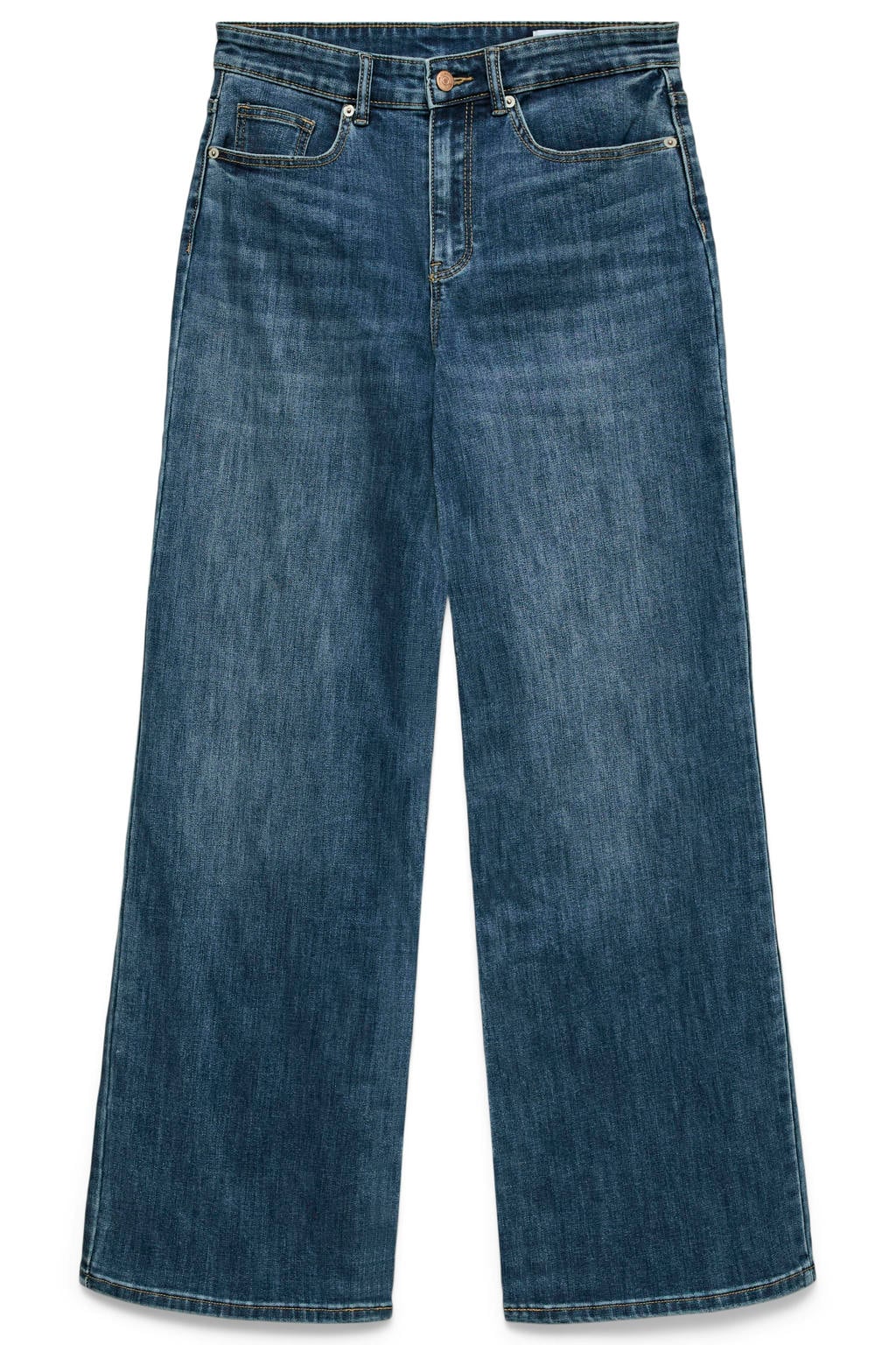 VERO MODA Vmolivia Stretch Hr Wide Jns Li3182 Noos wide leg jeans - donkerblauw