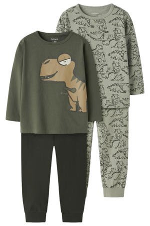 pyjama - donkergroen/lichtgroen (set van 2)