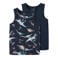 NAME IT MINI hemd met print - donkerblauw (set van 2)