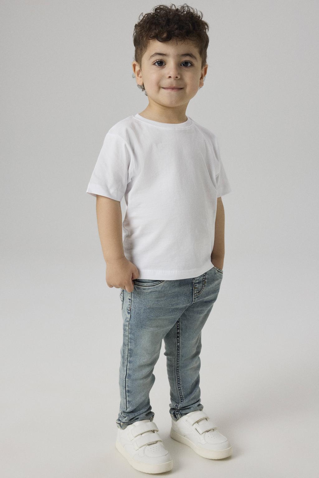 Medium blue denim jongens NAME IT MINI slim fit jeans Medium blue van katoen met regular waist en effen