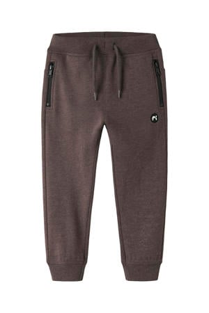 slim joggingbroek donkerbruin