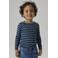 NAME IT MINI slim fit gestreepte longsleeve - donkerblauw