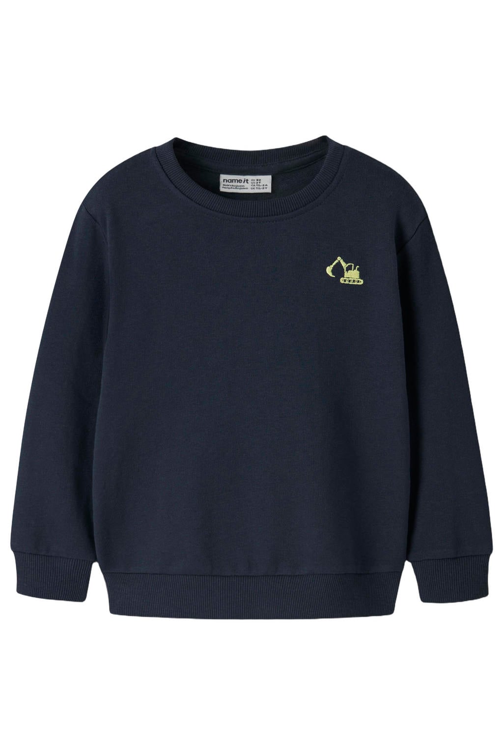 NAME IT MINI rechtvallend sweater met print - donkerblauw