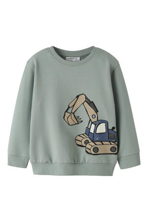 sweater met print - groen