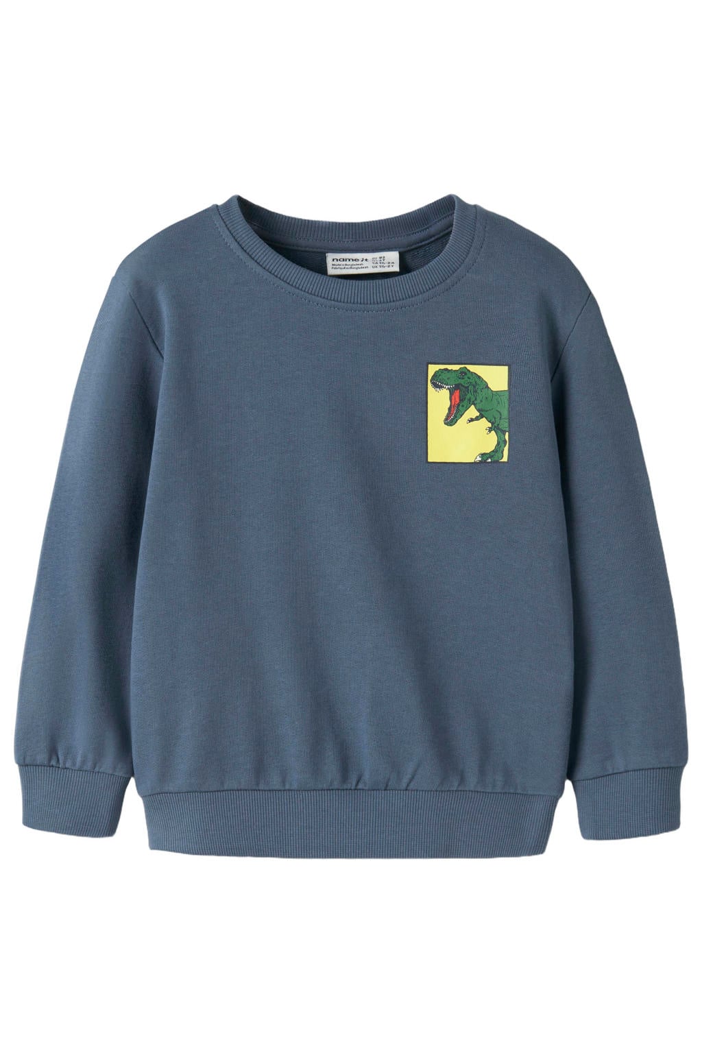 NAME IT MINI sweater met backprint - blauw