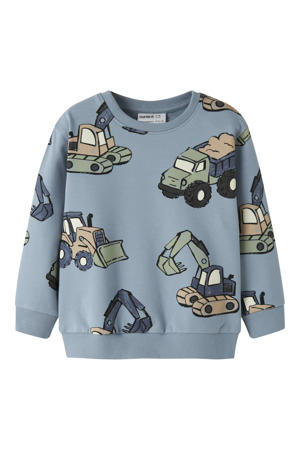sweater met print - blauw