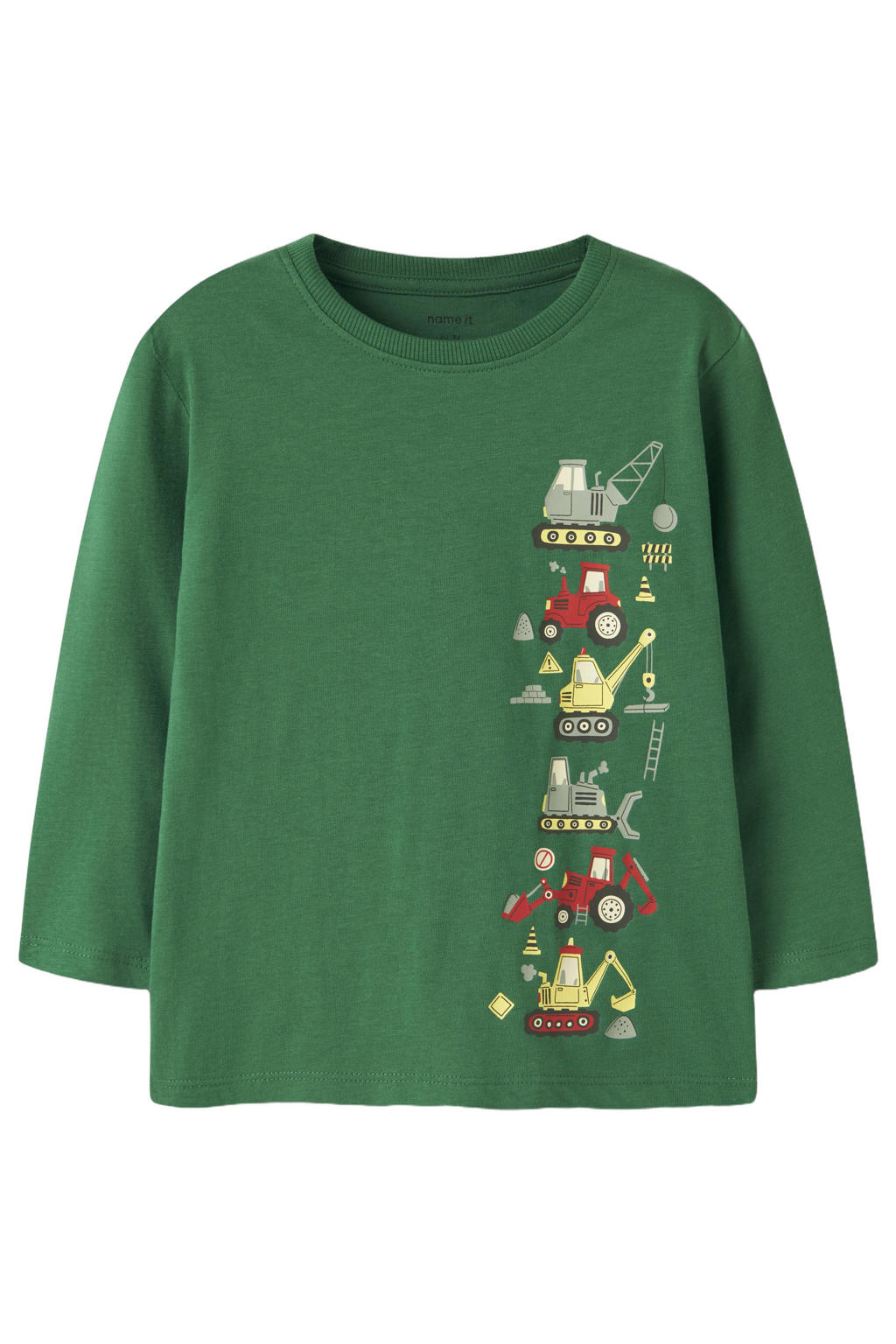 NAME IT MINI regular fit longsleeve met print - groen