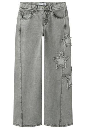 NKFBELLA SKATER loose fit jeans light grey denim