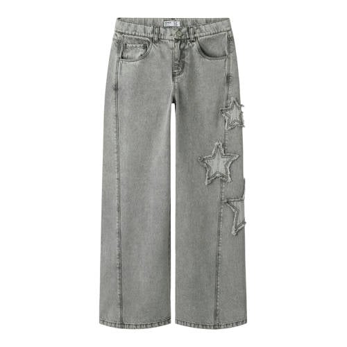 NAME IT KIDS NKFBELLA SKATER loose fit jeans – Grey denim