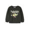 NAME IT MINI rechtvallend sweater met print - donkergroen