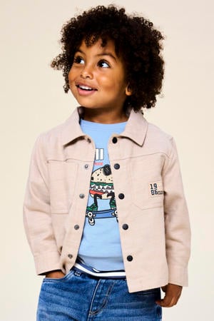 rechtvallend sweater met print - blauw