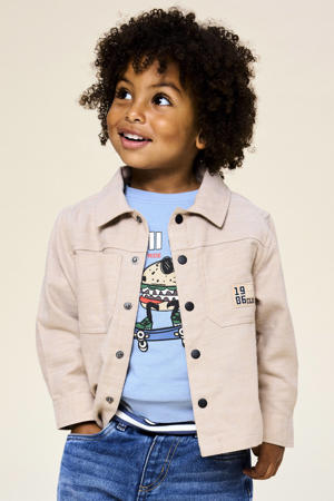 rechtvallend sweater met print - blauw