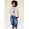 NAME IT MINI rechtvallend sweater met print - blauw