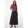 VERO MODA katoenen gebreide gestreepte trui met ajourdetails - donkerrood