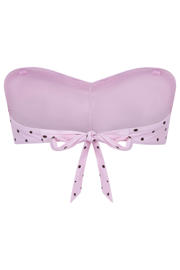 thumbnail: Hunkemöller voorgevormde strapless bandeau bikinitop met stippen roze