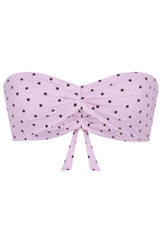 thumbnail: Hunkemöller voorgevormde strapless bandeau bikinitop met stippen roze