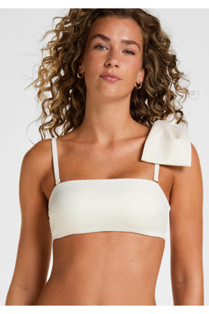 Como voorgevormde bandeau bikinitop - wit