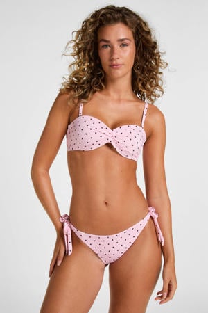 Alicante strik bikinibroekje met stippen roze