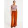 Cache Cache wide leg regular waist casual broek donker oranje