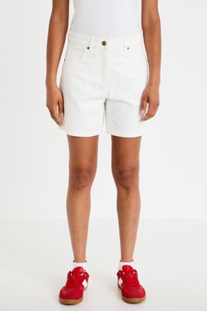 denim straight regular waist short wit