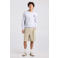 America Today relaxed casual short met linnen beige