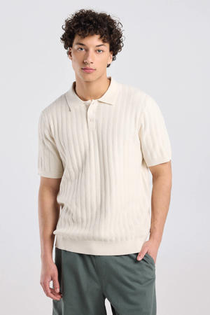 regular polo gebreid wit