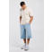 America Today regular polo met ingebreid patroon beige