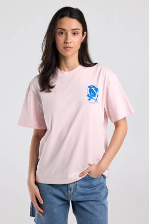T-shirt met backprint lichtroze