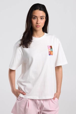 T-shirt met backprint ecru