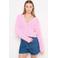 LOLALIZA gebreid vest roze