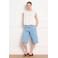 LOLALIZA wide leg high waist short light blue denim