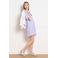 LOLALIZA geruite blousejurk broderie lila