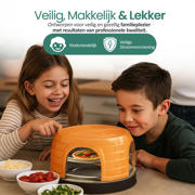 thumbnail: Emerio  Originele Pizzarette - 8 Personen - Pre-bake functie - Terracotta koepel - 1200W