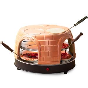 Originele Pizzarette - 8 Personen - Pre-bake functie - Terracotta koepel - 1200W