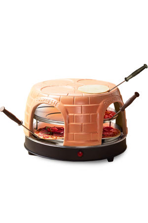  Originele Pizzarette - 8 Personen - Pre-bake functie - Terracotta koepel - 1200W