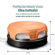 thumbnail: Emerio  Originele Pizzarette - 6 Personen - Pre-bake functie - Terracotta koepel - 1200W