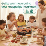 thumbnail: Emerio  Originele Pizzarette - 6 Personen - Terracotta koepel - Raclette en grill - 1500W
