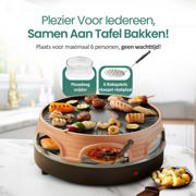 thumbnail: Emerio  Originele Pizzarette - 6 Personen - Terracotta koepel - Raclette en grill - 1500W