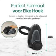 thumbnail: Emerio Stofzuiger met zak - 2L - 4,5m snoer - 800W