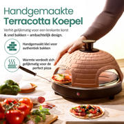 thumbnail: Emerio  Originele Pizzarette - 4 Personen - Terracotta koepel - 1000W