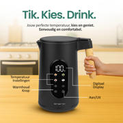 thumbnail: Emerio  Waterkoker - 1,7L - Temperatuurregeling - Touch control - 2200W