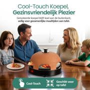 thumbnail: Emerio  Originele Pizzarette - 6 Personen - Terracotta koepel - 1200W