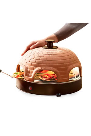 Originele Pizzarette - 6 Personen - Terracotta koepel - 1200W