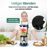 thumbnail: Emerio  Blender - RVS - 1,5L - Glazen kan - 500W