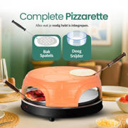 thumbnail: Emerio  Originele Pizzarette - 4 Personen - Pre-bake functie - Terracotta koepel - 1100W